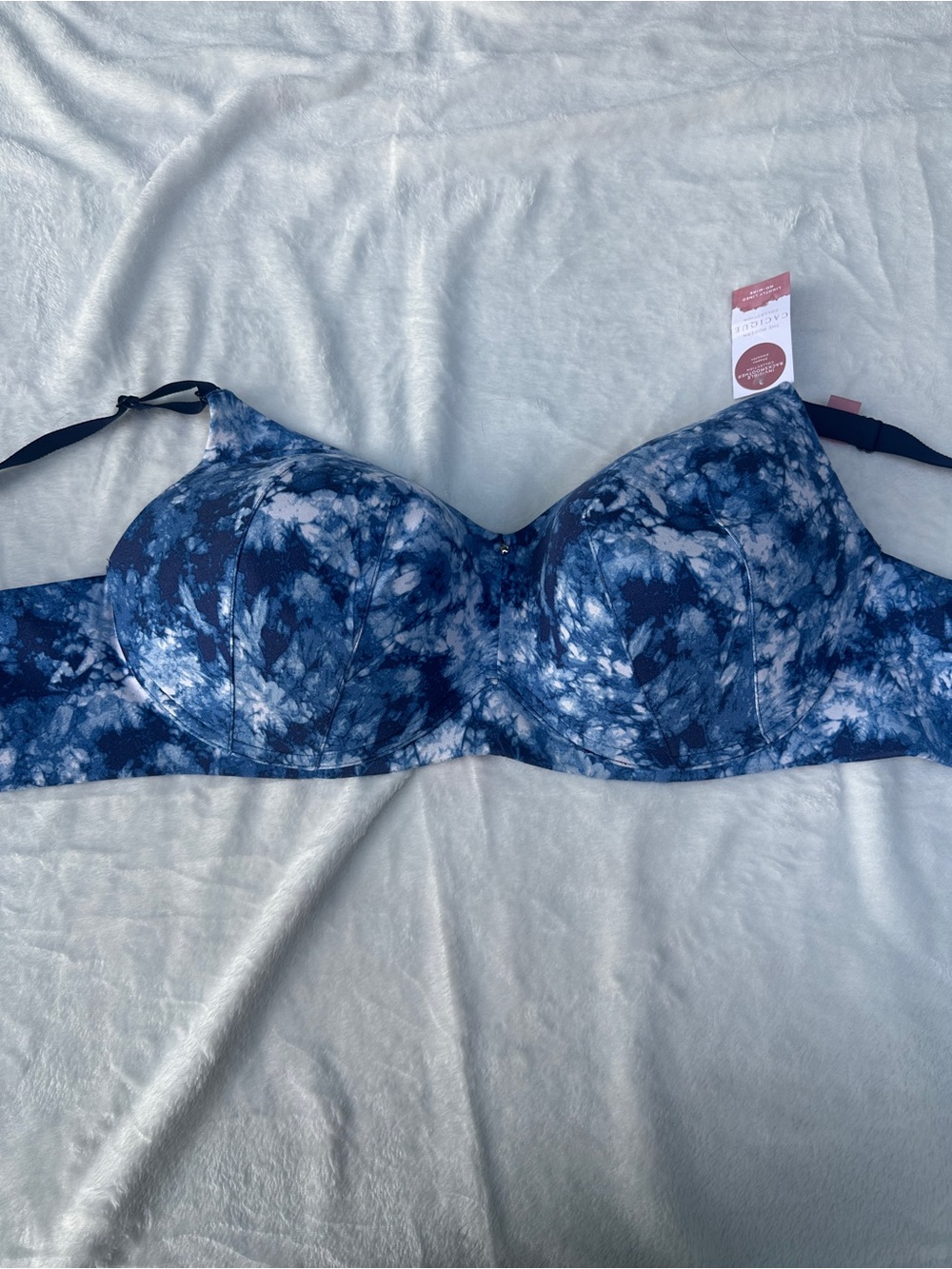 Cacique Blue Tie-Dye Underwire Bra